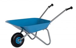 Rolly Toys carretilla infantil azul con estructura metálica y asas de plástico