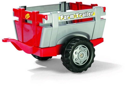 Rolly Toys remolque tractor a pedales rojo-plata accesorio juguete