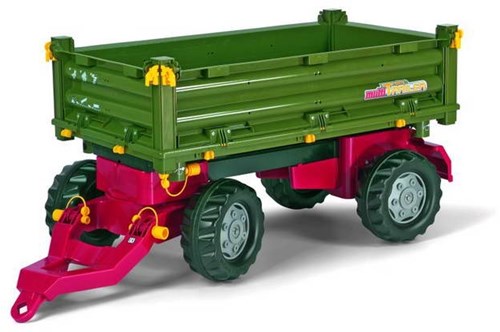 Rolly Toys remolque juguete - Multi Trailer verde para tractor a pedales