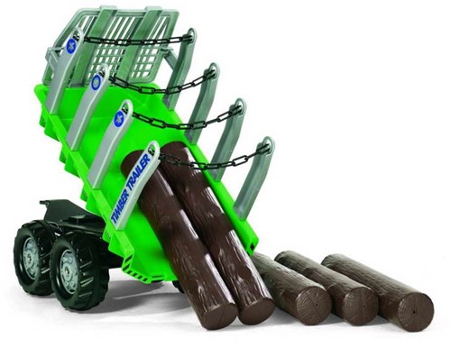 Rolly Toys remolque juguete con troncos - accesorio para tractor a pedales