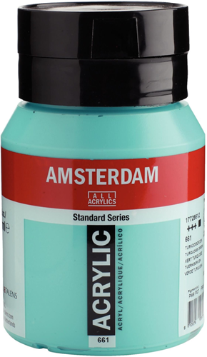 Royal Talens pintura acrílica 661 verde turquesa 500 ml Amsterdam arte