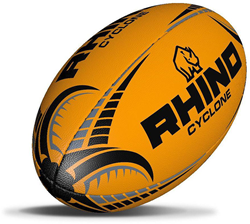 Rhino balón de rugby Cyclone fluo naranja talla 5 agarre entrenamiento