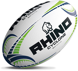Rhino balón de rugby Cyclone blanco talla 4 - balón de entrenamiento con agarre