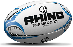 Rhino balón de rugby Tornado XV blanco - talla 4 - balón partido grip