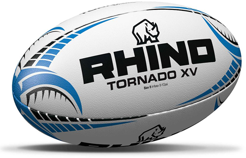 Rhino balón de rugby Tornado XV blanco - talla 4 - balón partido grip