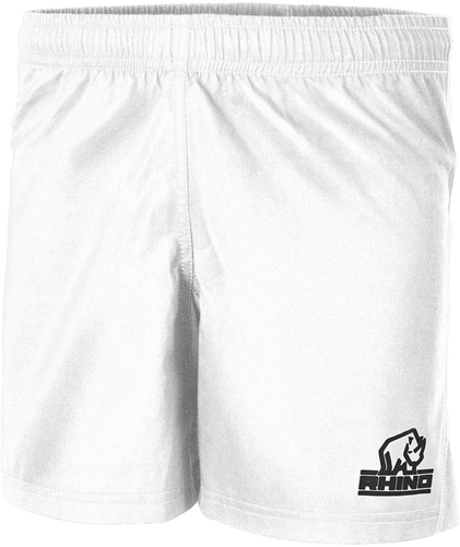 Rhino pantalón corto deportivo Auckland blanco adultos talla L poliéster rugby