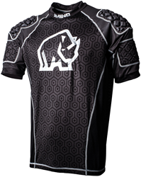 Rhino camiseta deportiva protectora rugby Pro Body negra adultos - Large