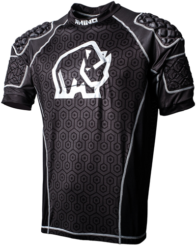 Rhino camiseta deportiva protectora rugby Pro Body negra adultos - Large