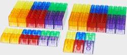 TickiT bloques de construcción - Juguete transparente - 90 piezas