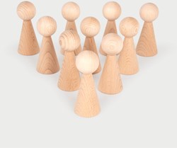tickit Natural Wooden Figures - Pk10