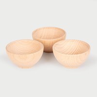 TickiT cuenco de juguete de madera 70 mm set de 3 - educativo
