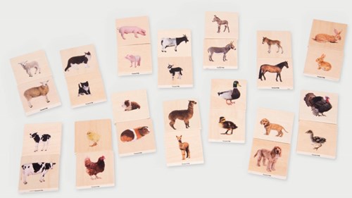 TickiT juego de memoria de familias de animales de madera - juguete educativo