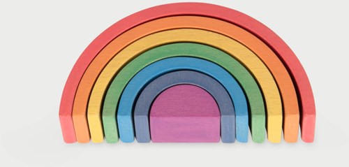 TickiT arcos de madera arcoíris - juguete educativo set 7 piezas