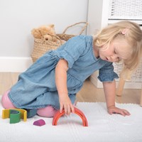 TickiT arcos de madera arcoíris - juguete educativo set 7 piezas-3