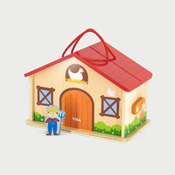 Viga Toys granja set de juego juguete de madera con accesorios