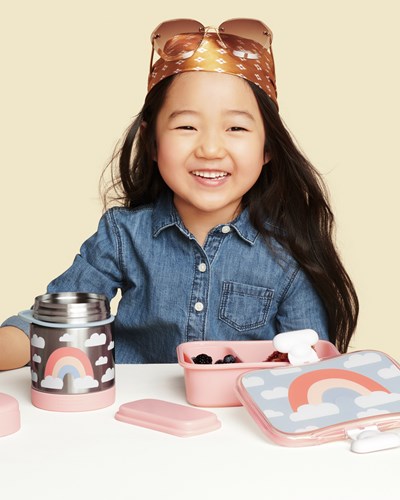 Skip Hop caja de almuerzo arcoíris - kit de almuerzo colorido para niños-3