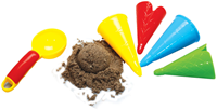 Gowi moldes de arena helado - set de juguetes de playa 5 piezas