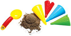 Gowi moldes de arena helado - set de juguetes de playa 5 piezas