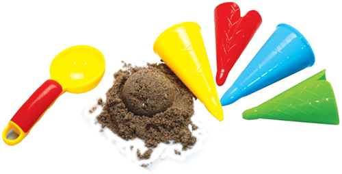 Gowi moldes de arena helado - set de juguetes de playa 5 piezas