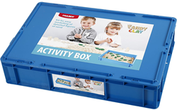 Sandy Clay arena para modelar caja de arena 6 kg con moldes - azul