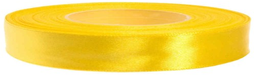 Hobbygroep cinta de raso banda de lujo 12 mm 25 m amarillo sol