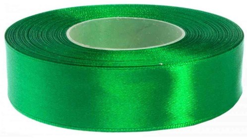 Hobbygroep cinta de satén verde césped 25 mm 32 m regalo manualidades
