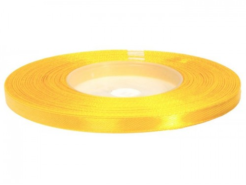 Hobbygroep cinta de raso envoltorio de regalo 6 mm 25 m amarillo sol lujo