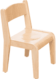 Van Dijk Toys Silla de madera de haya maciza, altura del asiento 30cm