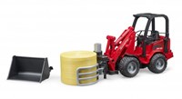 Bruder cargadora compacta juguete - Schaffer con pinza para pacas
