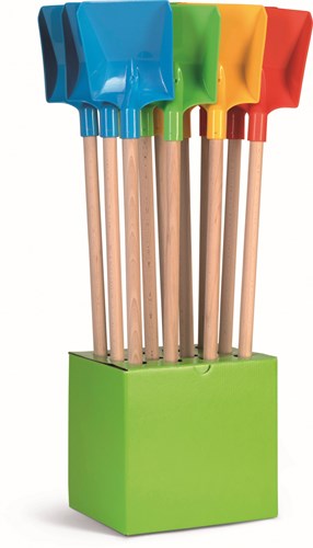 Ballon palas de juguete con mango de madera multicolor 77cm set
