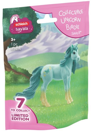 Schleich figura unicornio BAYALA Birdie con tatuaje de purpurina-3