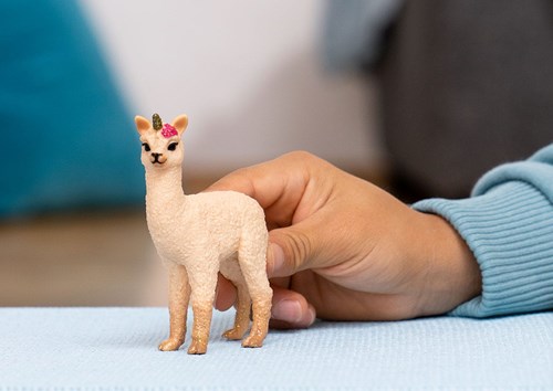 Schleich bayala Potro Lama Unicornio - Figura Fantasía con Purpurina-3