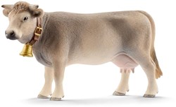 Schleich Farm World vaca Braunvieh figura de juego - realista y detallada