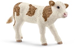Schleich Farm World ternero de juguete Simmental - animal de granja