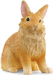 Schleich Farm World figura de juego conejo cabeza de león marrón