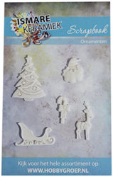 Ismare Keramiek Scrapbook ornaments kerst