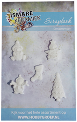 Ismare Keramiek Scrapbook ornaments sneeuwpoppen