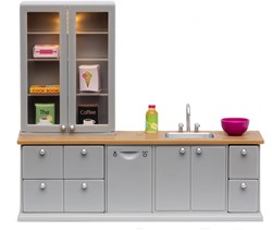 Lundby cocina casa de muñecas - Cocina con lavavajillas y accesorios