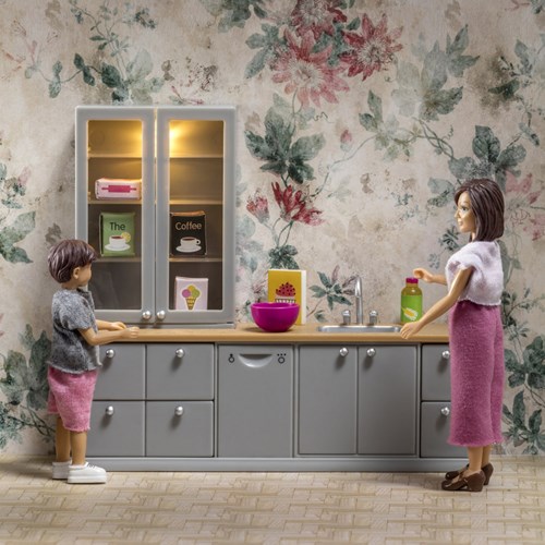 Lundby cocina casa de muñecas - Cocina con lavavajillas y accesorios-2