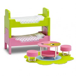 Lundby casa de muñecas dormitorio infantil litera set accesorios juguete