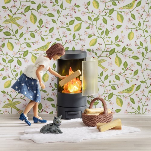 Lundby chimenea casa de muñecas - accesorio salón miniatura LED-2