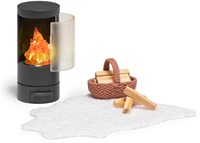 Lundby chimenea casa de muñecas - accesorio salón miniatura LED