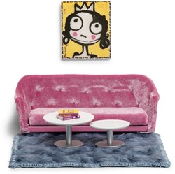 Lundby set sala de estar casa de muñecas rosa - muebles de juego