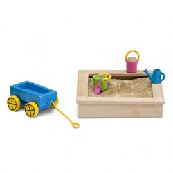 Lundby casa de muñecas arenero - set de accesorios de juguetes de exterior para niños