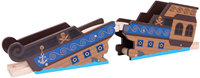 BigJigs accesorio puente naufragio tren de madera pirata
