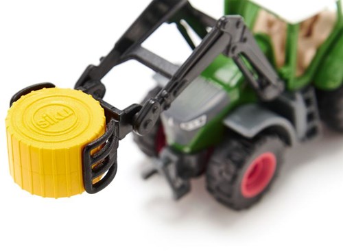 Siku tractor Fendt juguete con pinza para balas 1:87 granja-2