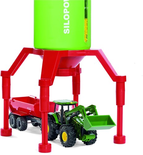 Siku silo vertical granja juguete 1:32 plástico verde-rojo-2