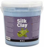 Silk Clay plastilina azul neón 650 gr - flexible y autoendurecible