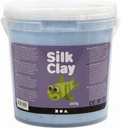 Silk Clay plastilina azul neón 650 gr - flexible y autoendurecible