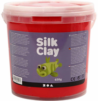 Silk Clay plastilina roja 650 gramos flexible y autosecante